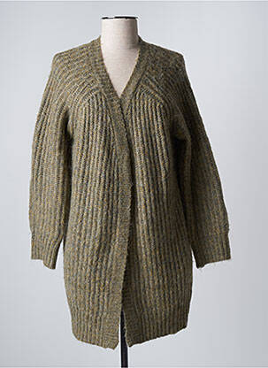 Gilet manches longues vert ONLY femme