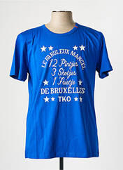 T-shirt bleu LE FABULEUX MARCEL DE BRUXELLES pour homme seconde vue