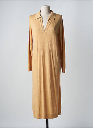 Robe pull beige MANGO femme