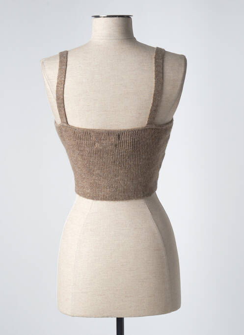 T-shirt beige MANGO pour femme