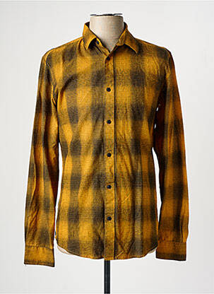 Chemise manches longues jaune ONLY&SONS pour homme