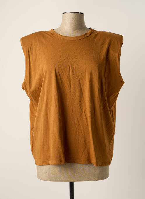 T-shirt marron MANGO pour femme