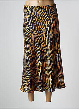 Jupe mi-longue marron CLOUDS OF FASHION femme