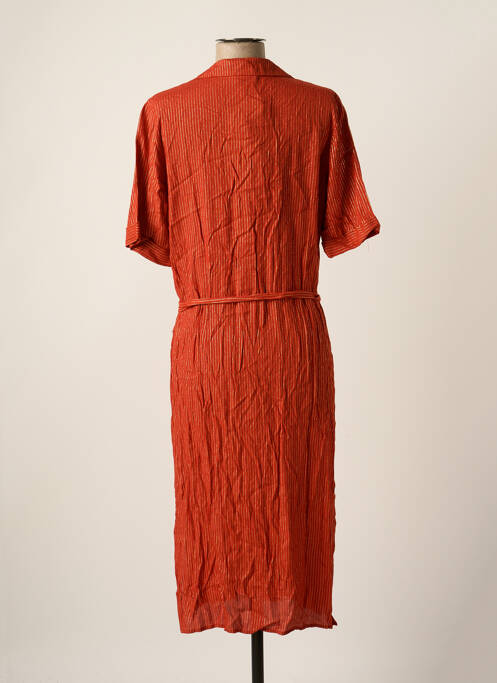 Robe mi-longue orange VILA pour femme