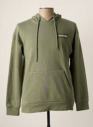 Sweat-shirt à capuche vert JACK & JONES pour homme