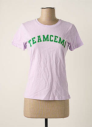 T-shirt violet CEMI pour femme