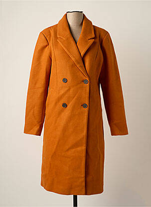 Manteau long orange ONLY pour femme