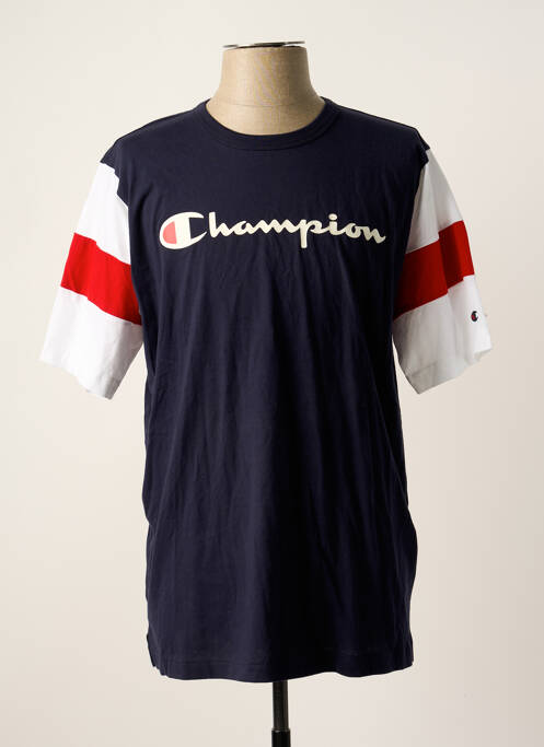 T-shirt bleu CHAMPION pour homme