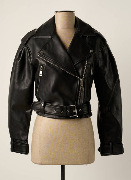 Veste simili cuir noir ONLY pour femme