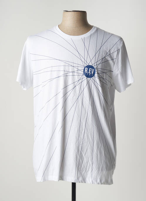 T-shirt blanc R.EV 1703 BY REMCO EVENPOEL  pour homme