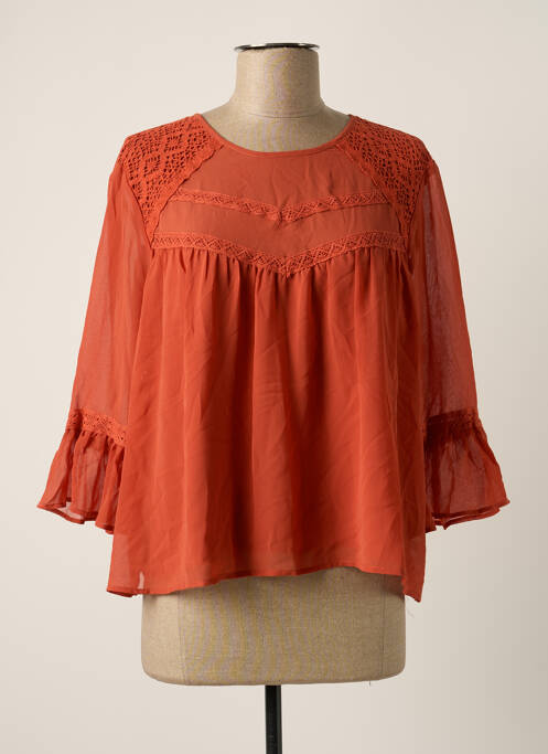 Blouse orange ONLY pour femme