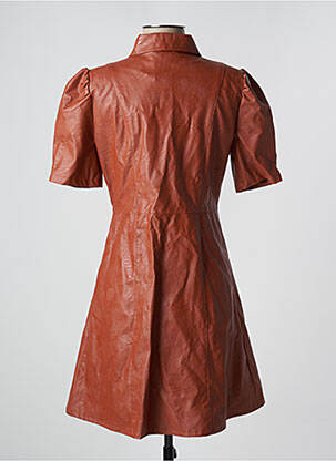 Robe mi-longue marron FOUDRE BY AURELIE VAN DAELEN femme