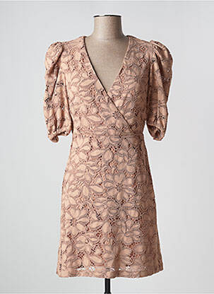 Robe courte beige MANGO femme