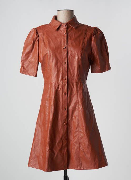 Robe mi-longue marron FOUDRE BY AURELIE VAN DAELEN pour femme