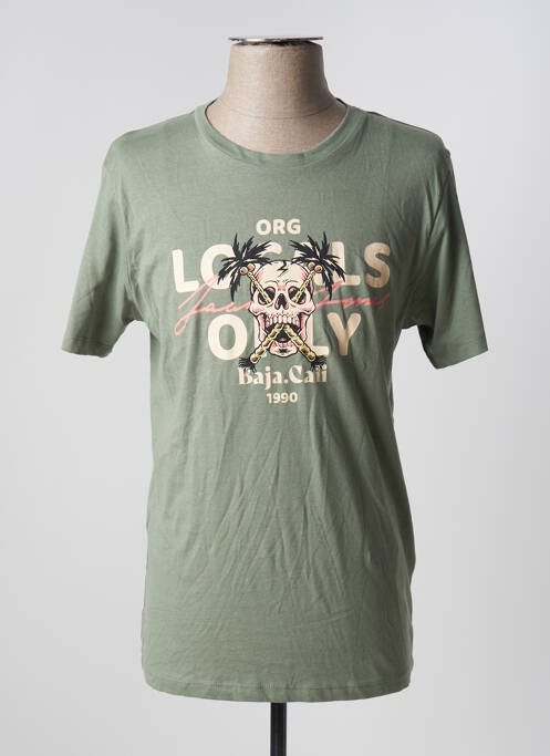 T-shirt vert JACK & JONES pour homme