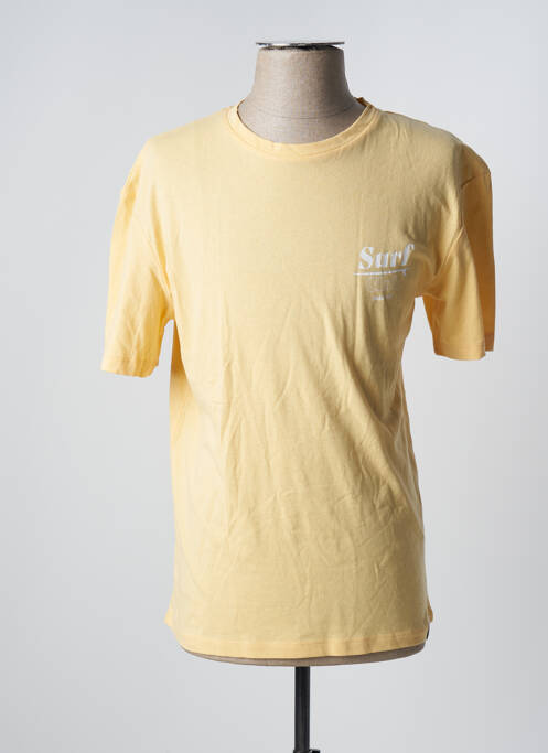 T-shirt jaune JACK & JONES pour homme