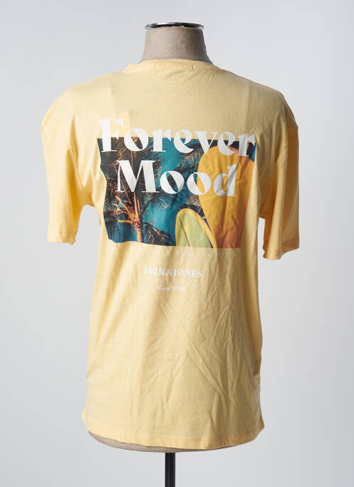 T-shirt jaune JACK & JONES pour homme