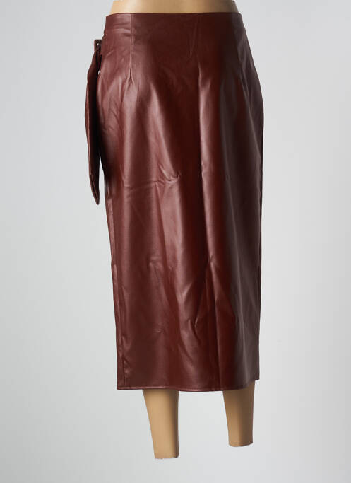 Jupe mi-longue marron ASTRID BLACK LABEL pour femme