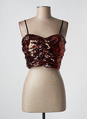 Crop top rouge MANGO femme