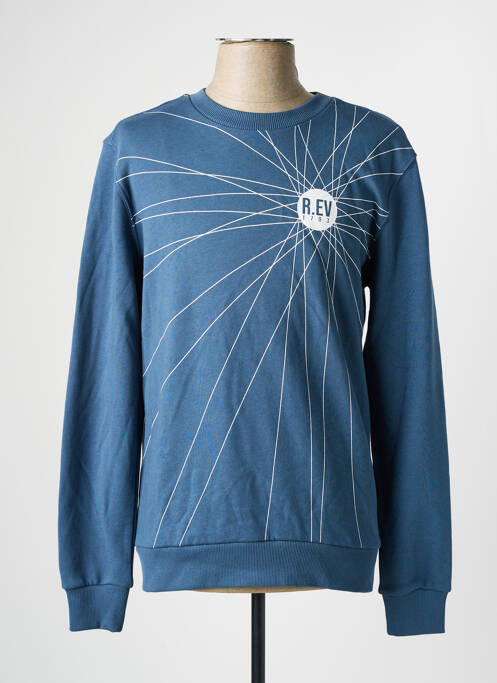 Sweat-shirt bleu R.EV 1703 BY REMCO EVENPOEL  pour homme