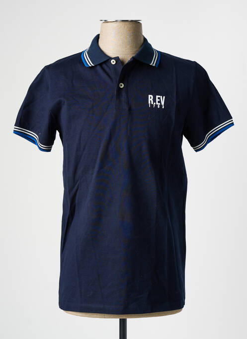 Polo bleu R.EV 1703 BY REMCO EVENPOEL  pour homme