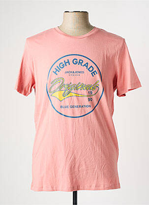 T-shirt rose JACK & JONES pour homme