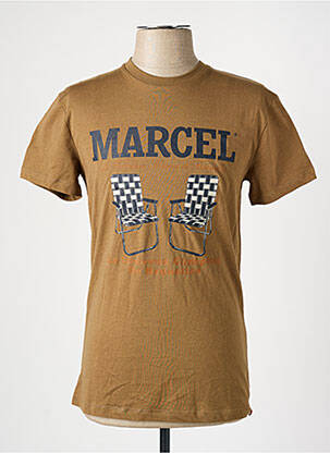 T-shirt marron LE FABULEUX MARCEL DE BRUXELLES homme