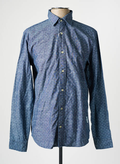 Chemise manches longues bleu JACK & JONES pour homme