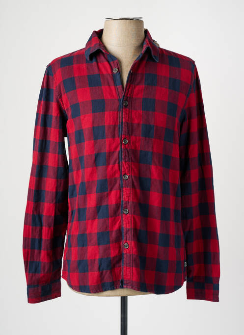 Chemise manches longues rouge PETROL INDUSTRIES pour homme