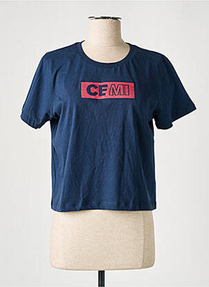 T-shirt bleu CEMI pour femme