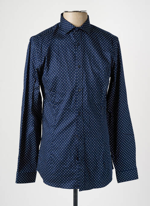 Chemise manches longues bleu JACK & JONES pour homme