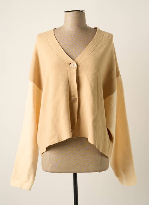 Gilet manches longues beige MANGO pour femme