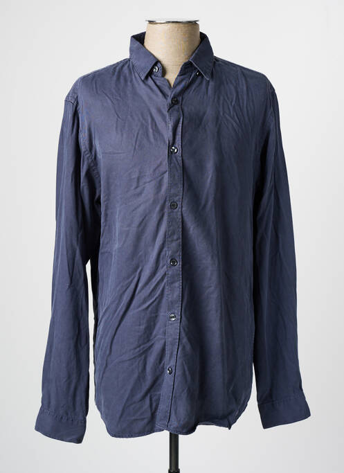 Chemise manches longues bleu JACK & JONES pour homme