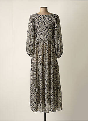Robe longue noir MANGO femme