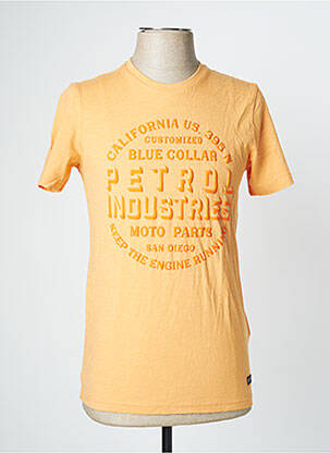 T-shirt orange PETROL INDUSTRIES pour homme
