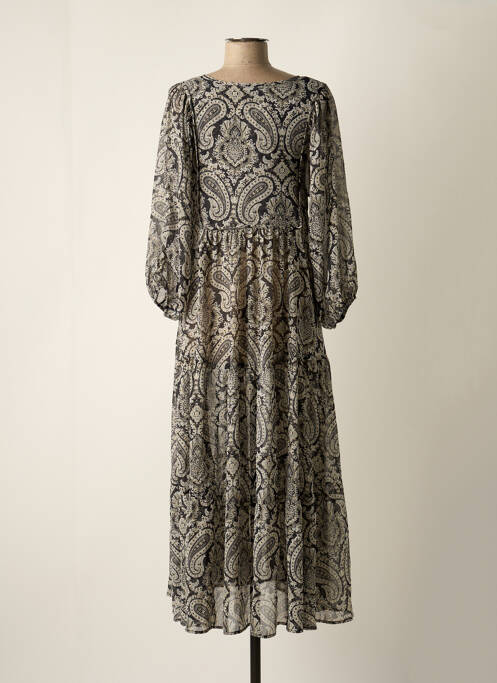 Robe longue noir MANGO pour femme