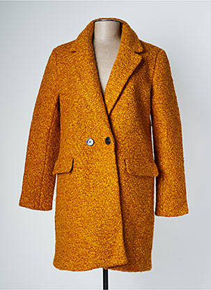 Manteau long jaune ONLY pour femme