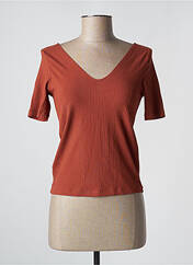 T-shirt marron MANGO pour femme seconde vue