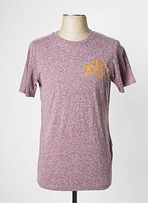 T-shirt violet JACK & JONES pour homme