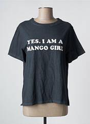 T-shirt gris MANGO pour femme seconde vue