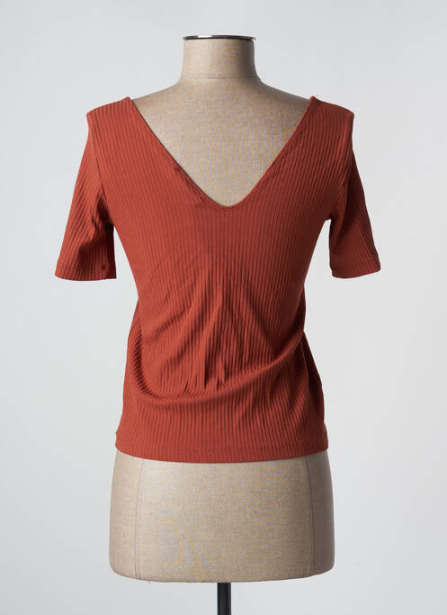 T-shirt marron MANGO pour femme