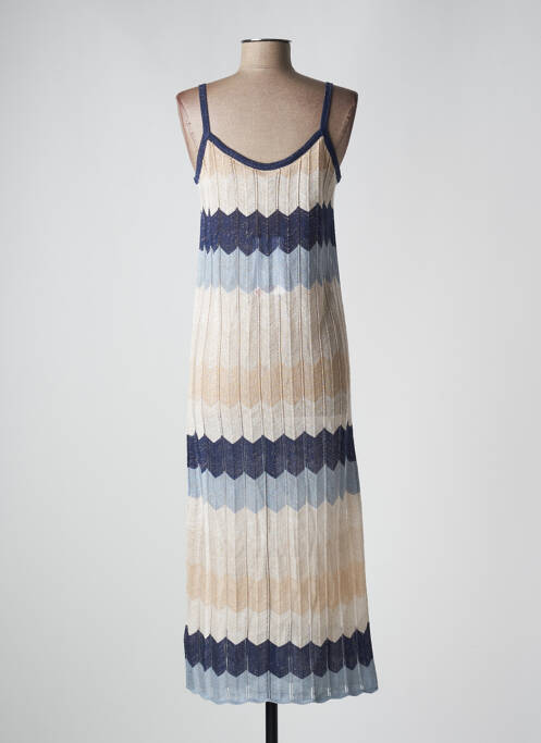 Robe mi-longue beige ONLY pour femme