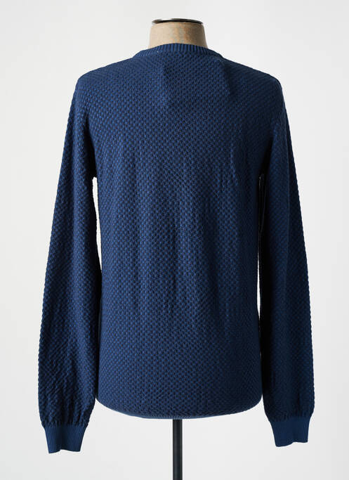 Pull bleu KNOWLEDGE COTTON APPAREL pour homme
