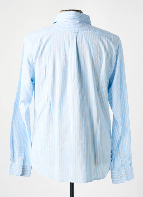 Chemise manches longues bleu KNOWLEDGE COTTON APPAREL pour homme