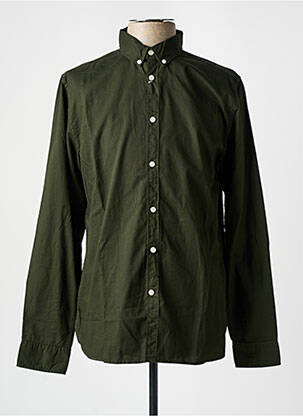 Chemise manches longues kaki KNOWLEDGE COTTON APPAREL homme