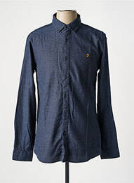 Chemise manches longues bleu FARAH homme