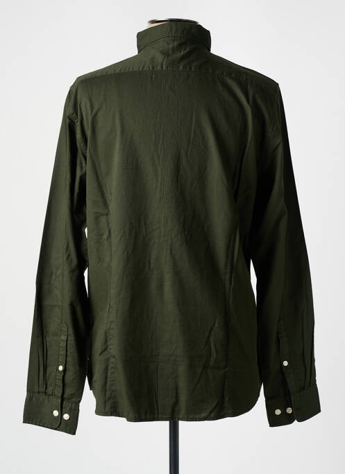 Chemise manches longues kaki KNOWLEDGE COTTON APPAREL pour homme