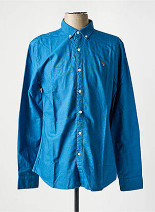 Chemise manches longues bleu FARAH homme