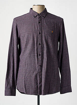 Chemise manches longues rose FARAH homme