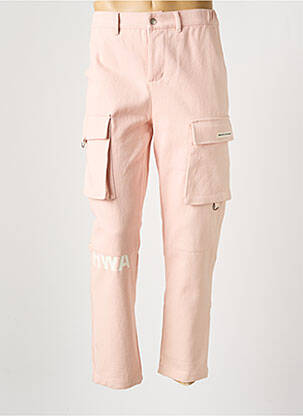 Pantalon cargo rose HUMAN WITH ATTITUDE pour homme